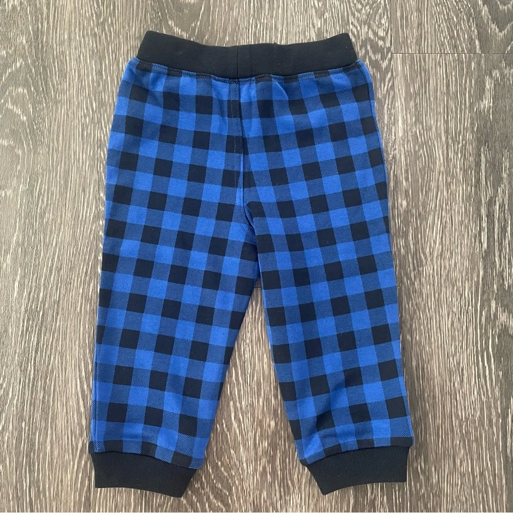 New Ralph Lauren Classic Blue Check Interlock Two Piece Baby Boys Set